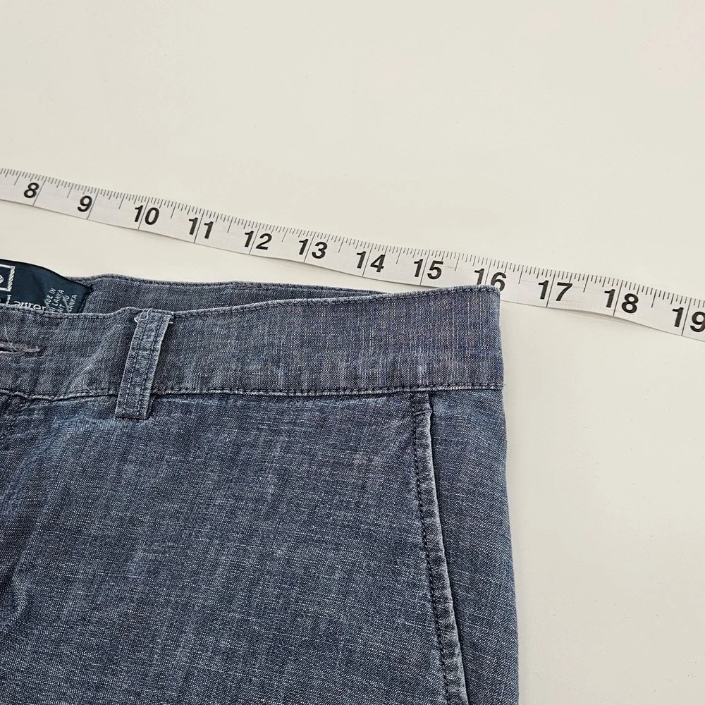 Polo Ralph Lauren Men Chino Prospect Shorts Chambray Blue‎ Size 34 Preppy Resort